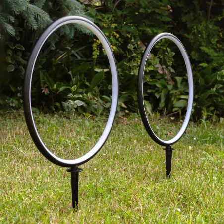 Lampy-solarne - lampa solarna nowoczesna koło oświetlenie 2 okręgi do ogródka eko2360 eko-light 