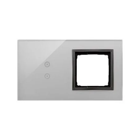 Panele-dotykowe - panel dotykowy 2 pola dotykowe pionowe 1 otwór na osprzęt burzowa chmura dstr230/72 simon 54 touch kontakt-simon 