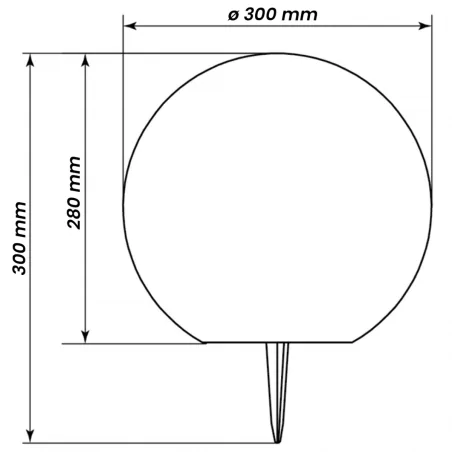 Lampy-kule-ogrodowe - lampa solarna kula do ogrodu naziemna o średnicy 30cm sterowana pilotem kolorowe światło vo1926 volteno 