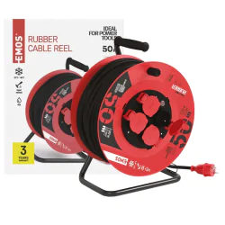 Przedluzacze-bebnowe - przedłużacz zwijany gumowy 4 gniazda 3x1,5 50m p084501 emos - 1908245003