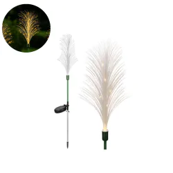 Lampy-solarne - lampka solarna wbijana trawa led lampa do ogródka świecąca trawka lvt