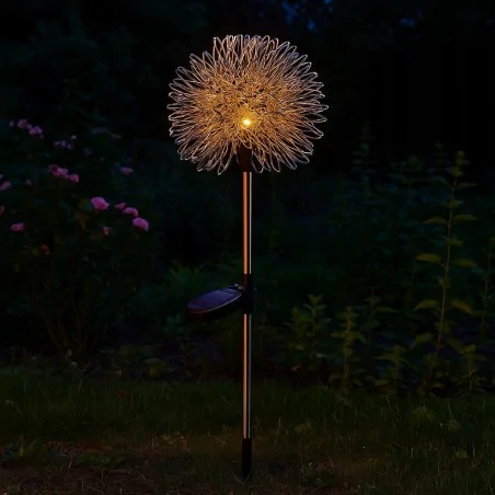 Lampy-solarne - lampka solarna wbijana dmuchawiec led lampa do ogródka solarowa lvt 