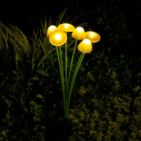 Lampy-solarne - lampka solarna wbijana grzybki oświetlenie solarne ogrodowe dekoracyjne lvt 