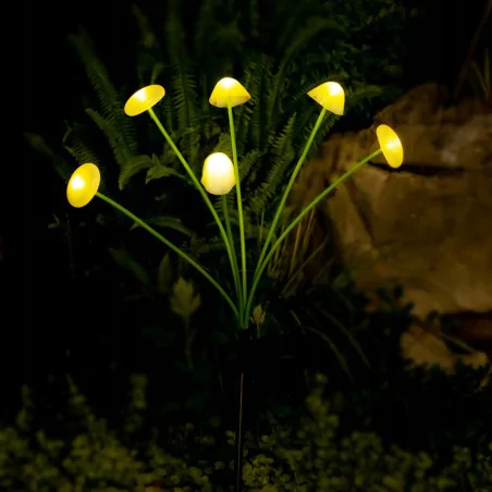 Lampy-solarne - lampka solarna wbijana grzybki oświetlenie solarne ogrodowe dekoracyjne lvt 