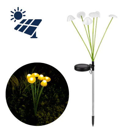 Lampy-solarne - lampka solarna wbijana grzybki oświetlenie solarne ogrodowe dekoracyjne lvt 