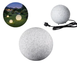 Lampy-kule-ogrodowe - lampa ogrodowa kula do ogrodu granitowa ip65 e27 stono 20n kanlux