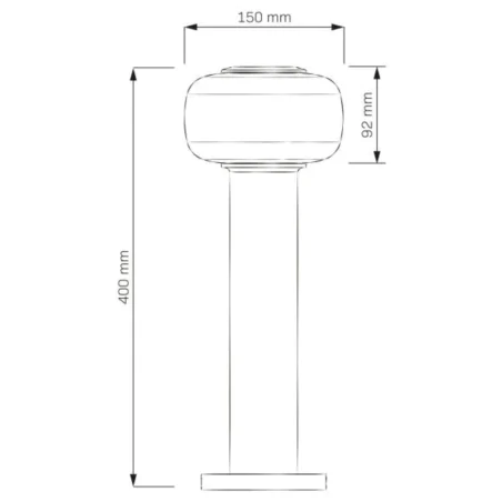 Lampy-ogrodowe-stojace - lampa ogrodowa led słupek 40cm o mocy 12w z neutralnym światłem 4000k ip44 malaga polux/goldlux 