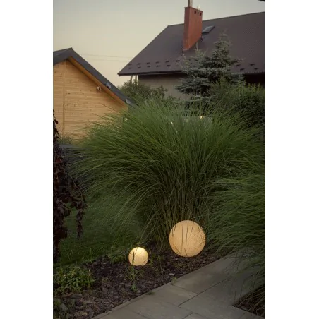 Lampy-kule-ogrodowe - kula do ogrodu duża zewnętrzna lampa wbijana w grunt e27 stono 490n kanlux 