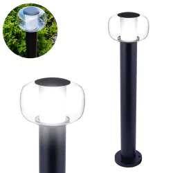 Lampy-ogrodowe-stojace - lampa stojąca do ogrodu led 80cm czarna słupek zewnętrzny oświetleniowy 12w 4000k malaga polux/goldlux