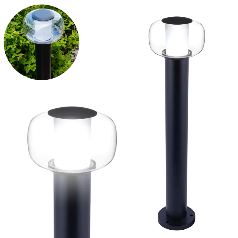 Lampy-ogrodowe-stojace - lampa stojąca do ogrodu led 80cm czarna słupek zewnętrzny oświetleniowy 12w 4000k malaga polux/goldlux firmy POLUX GOLDLUX 