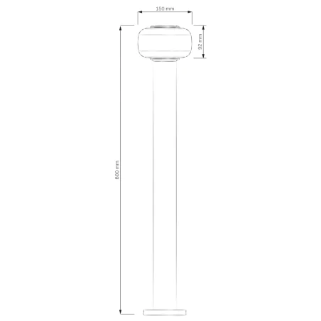 Lampy-ogrodowe-stojace - lampa stojąca do ogrodu led 80cm czarna słupek zewnętrzny oświetleniowy 12w 4000k malaga polux/goldlux 