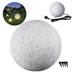 Lampy-kule-ogrodowe - lampa kula ogrodowa duża na prąd z przewodem e27 stono 585n kanlux