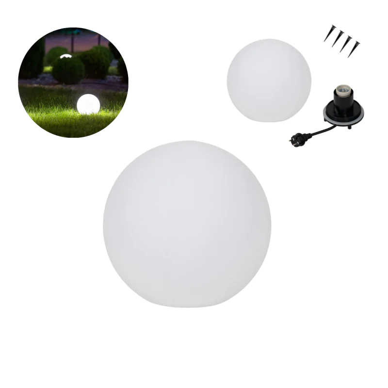 Lampy-kule-ogrodowe - lampa ogrodowa kula do ogrodu 30cm oświetlenie do ogrodu 230 ip65 e27 stono mlk kanlux firmy KANLUX 