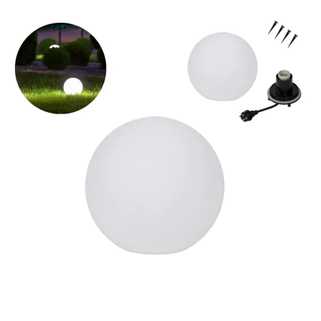 Lampy-kule-ogrodowe - lampa ogrodowa kula do ogrodu 30cm oświetlenie do ogrodu 230 ip65 e27 stono mlk kanlux 