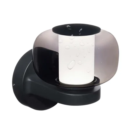 Kinkiety-ogrodowe - kinkiet ogrodowy led czarny lampa ścienna elewacyjna 12w 4000k malaga polux/goldlux 