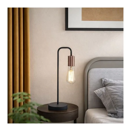 Lampki-nocne - lampa gabinetowa czarna bez klosza 1x60w e27 herpe 41-66862 candellux 