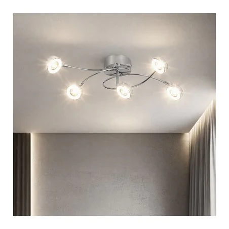 Lampy-sufitowe - oryginalna lampa sufitowa chromowa 5x5w led chrom 3000k vinola 98-66039 candellux 