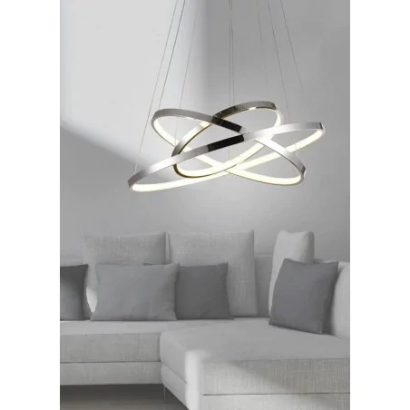 Lampy-sufitowe - lampa wisząca potrójny led w nowoczesnym stylu 60w led 4000k lune 33-64738 candellux 