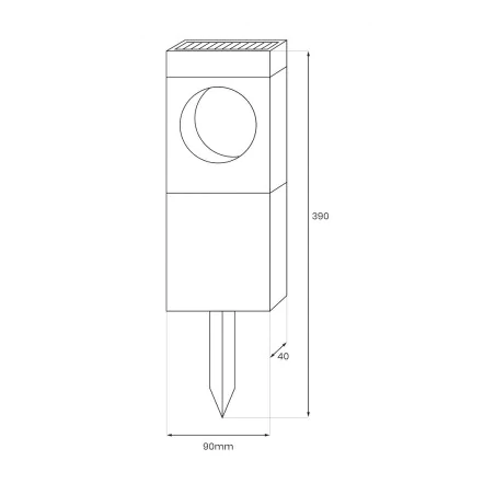 Lampy-solarne - słupek solarny do ogródka nowoczesny lampka solarna modna cyklop eko2522 eko-light 