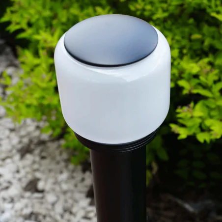 Lampy-ogrodowe-stojace - słupek ogrodowy na żarówkę e27 czarna lampa zewnętrzna do ogrodu 80cm madrid polux/goldlux 