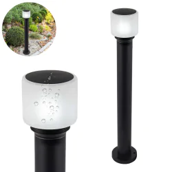 Lampy-ogrodowe-stojace - słupek ogrodowy na żarówkę e27 czarna lampa zewnętrzna do ogrodu 80cm madrid polux/goldlux