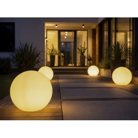 Lampy-kule-ogrodowe - lampa ogrodowa kula duża do ogrodu na prąd 50cm ip65 e27 stono kanlux 