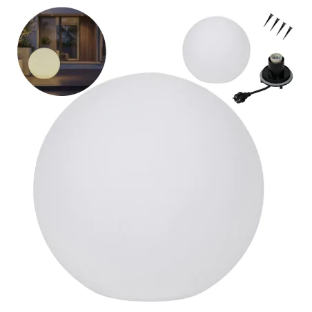 Lampy-kule-ogrodowe - lampa ogrodowa kula duża do ogrodu na prąd 50cm ip65 e27 stono kanlux 