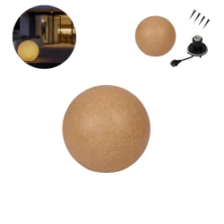 Lampy-kule-ogrodowe - lampa ogrodowa kula e27 oświetlenie do ogrodu 230v stono 20n trk kanlux