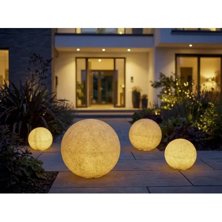 Lampy-kule-ogrodowe - kula ogrodowa terrakota 30cm e27 lampa do ogrodu na prąd stono kanlux 