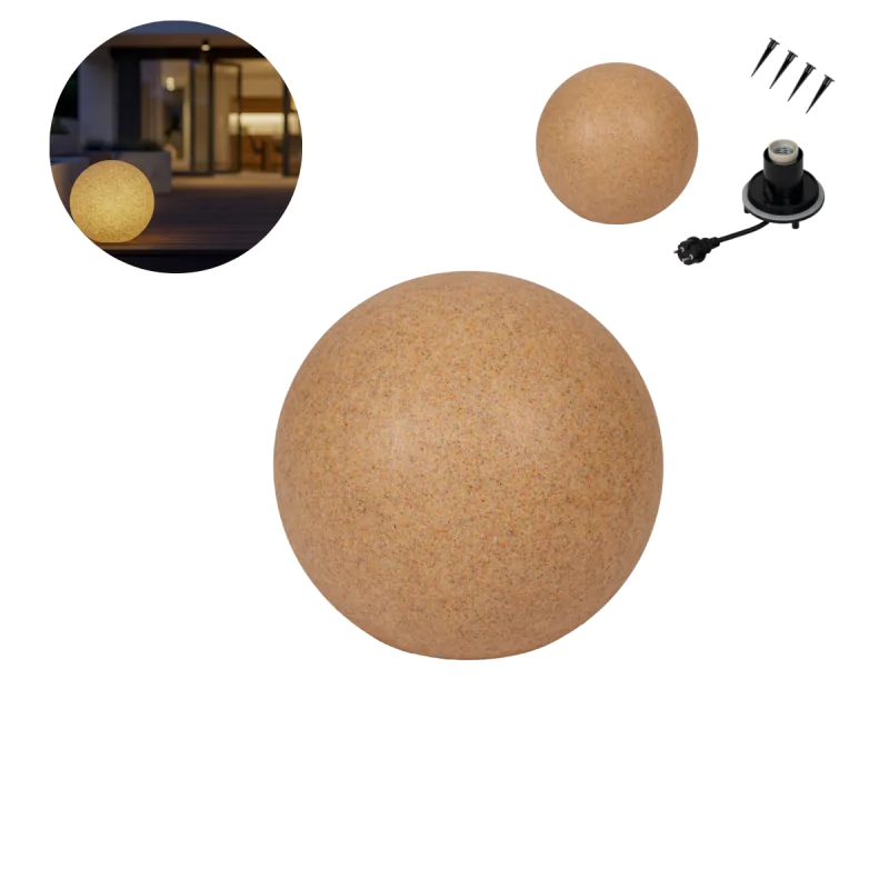 Lampy-kule-ogrodowe - kula ogrodowa terrakota 30cm e27 lampa do ogrodu na prąd stono kanlux firmy KANLUX 