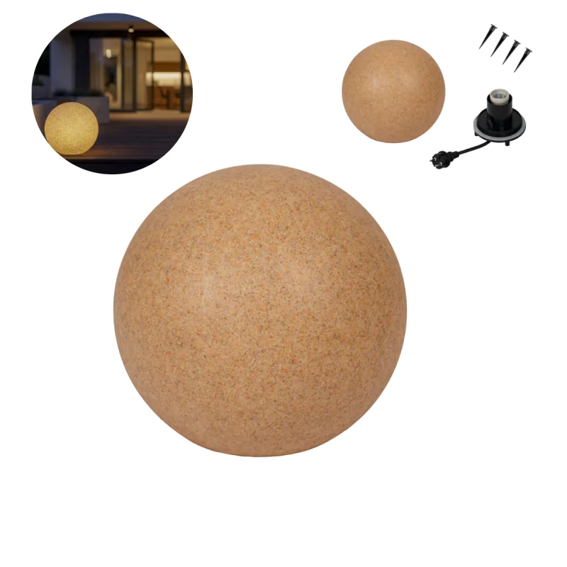 Lampy-kule-ogrodowe - lampa ogrodowa terrakota 40cm e27 kula do ogrodu na prąd stono kanlux firmy KANLUX 