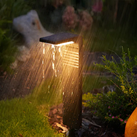 Lampy-solarne - lampa solarna słupek oświetlenie solarne do ogródka ciepłe eko1456 eko-light 