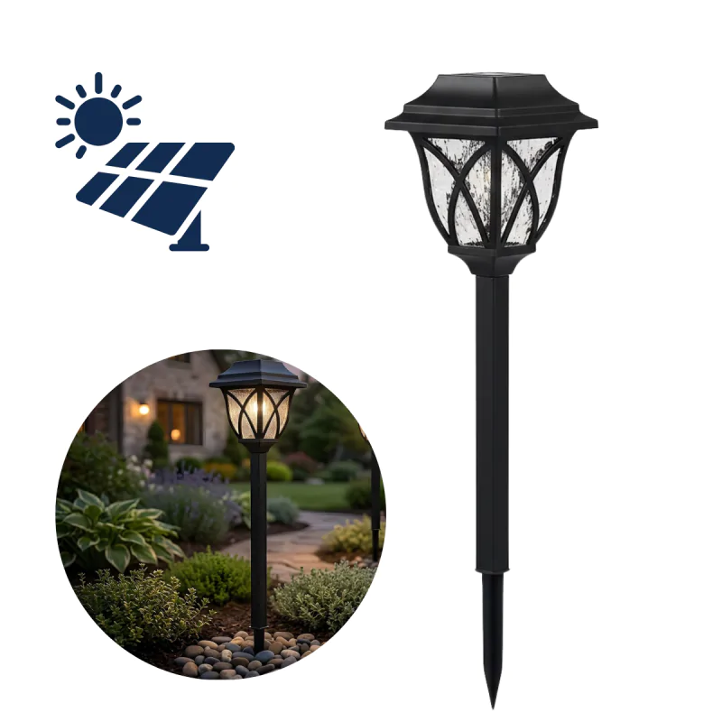 Lampy-solarne - lampka solarna latarenka wbijana oświetlenie solarne do ogródka lawn eko-light firmy EKO-LIGHT 