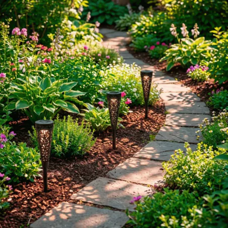 Lampy-solarne - wbijana lampka solarna do ogrodu z imitacją płomienia pochodnia thalia lumiled 