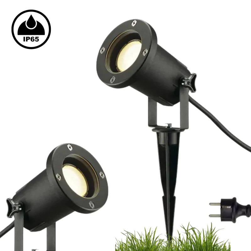 Oswietlenie-ogrodowe - wbijany reflektor ogrodowy lampa do podświetlenia roślin drzew na żarówkę gu10 spike slv firmy SLV 