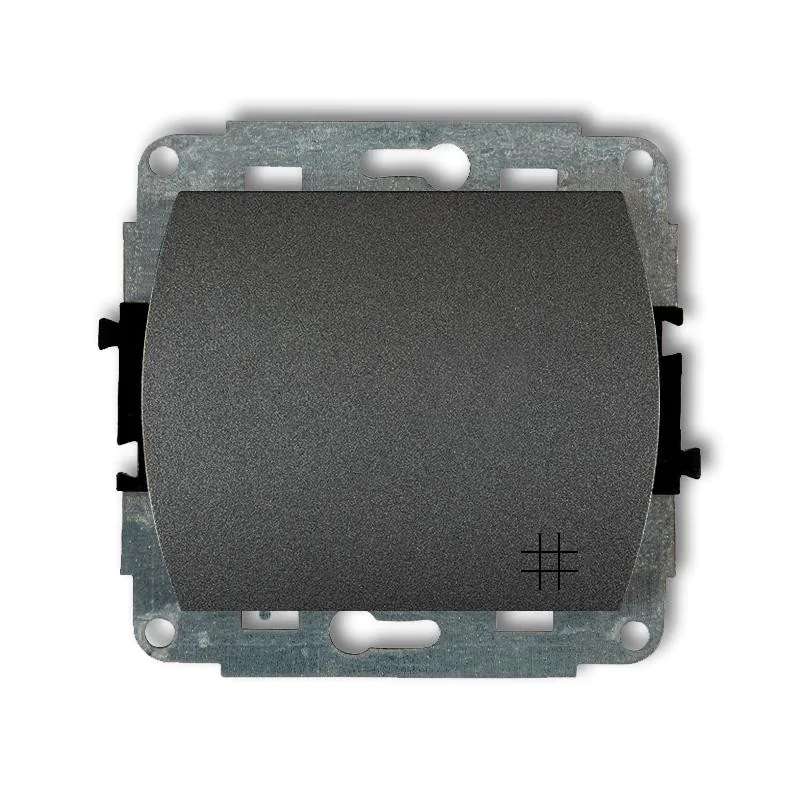 Wylaczniki-krzyzowe - włącznik krzyżowy grafitowy z piktogramem do ramek trend karlik 11wp-6 firmy Karlik 