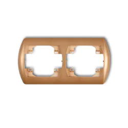 Ramki-podwojne - ramka podwójna pozioma złoty metalik do serii trend 8rh-2 karlik