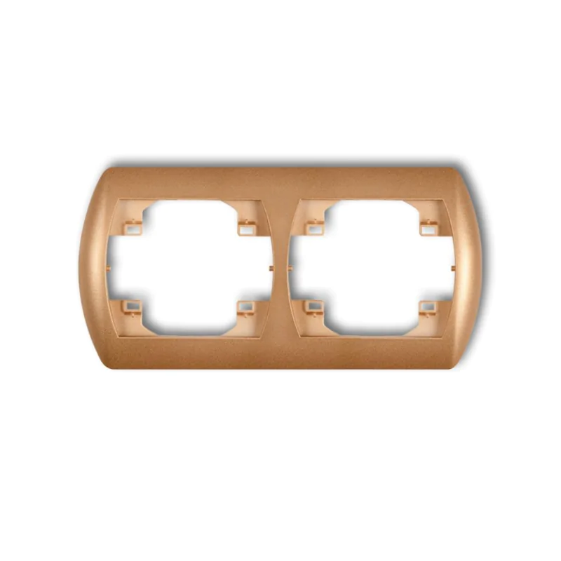 Ramki-podwojne - ramka podwójna pozioma złoty metalik do serii trend 8rh-2 karlik firmy Karlik 