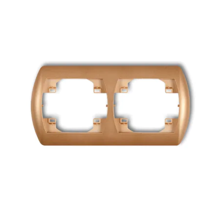 Ramki-podwojne - ramka podwójna pozioma złoty metalik do serii trend 8rh-2 karlik 