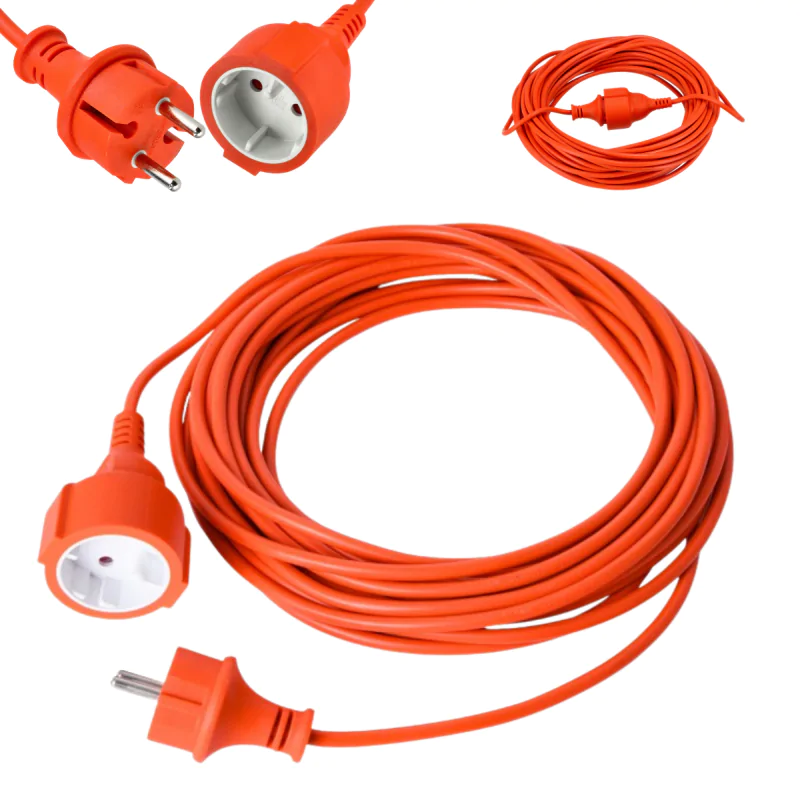 Przedluzacze-elektryczne - przedłużacz ogrodowy długi pomarańczowy kabel 40m 2x1,5mm2 m20703 ecolight firmy ECOLIGHT 