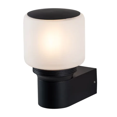 Kinkiety-ogrodowe - lampa ścienna elewacyjna kinkiet ogrodowy czarny na żarówkę e27 madrid polux/goldlux 