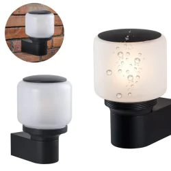 Kinkiety-ogrodowe - lampa ścienna elewacyjna kinkiet ogrodowy czarny na żarówkę e27 madrid polux/goldlux