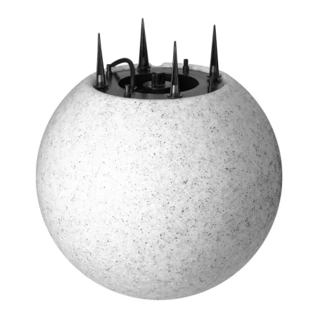 Lampy-kule-ogrodowe - lampa do ogrodu kula na prąd 38cm imitująca kamień ip65 ofelia adviti 
