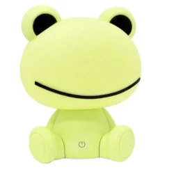 Lampki-nocne - lampka nocna dla dziecka zielona żabka akumulatorowa led 2,5w goldlux
