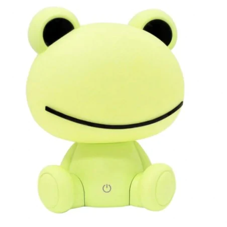 Lampki-nocne - lampka nocna dla dziecka zielona żabka akumulatorowa led 2,5w goldlux 