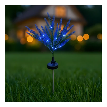 Lampy-solarne - eko2529 lampka solarna wbijana lawenda led lampa do ogródka eko-light 