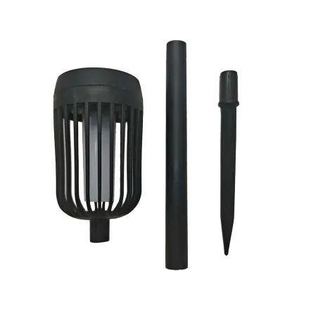 Lampy-solarne - lampka solarna wbijana oświetlenie solarne do ogródka słupek czarny flame pochodnia eko-light 
