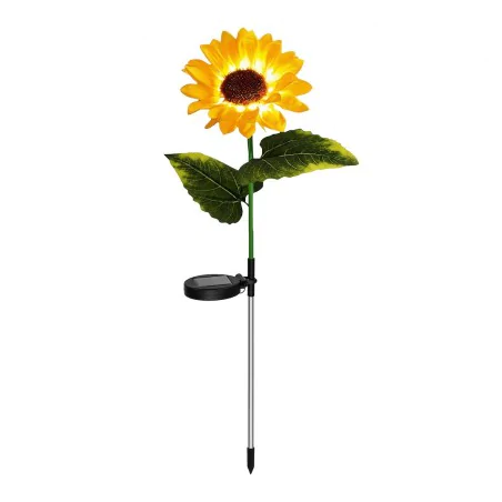Lampy-solarne - lampka solarna kwiat świecący słonecznik solarny led do ogródka sunflower eko-light 