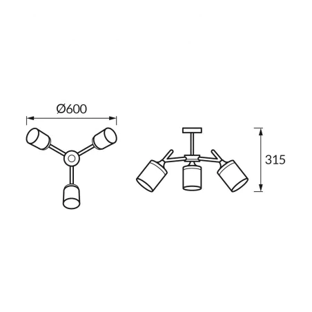 Lampy-sufitowe - biała lampa sufitowa potrójna oprawa oświetleniowa anders ideus 