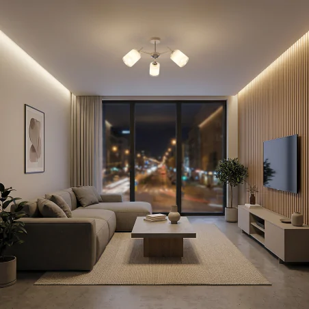 Lampy-sufitowe - biała lampa sufitowa potrójna oprawa oświetleniowa anders ideus 